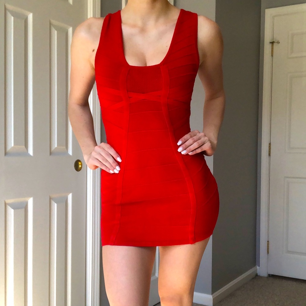 Bodycon mesh mini dress